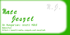 mate jesztl business card