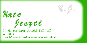 mate jesztl business card